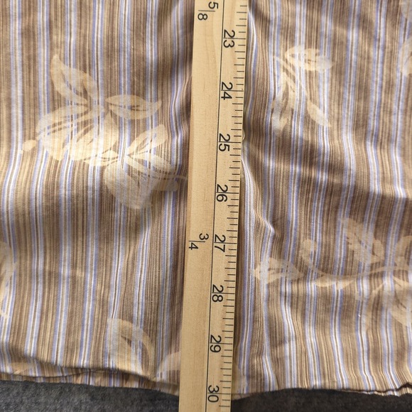 Tommy Bahama Shirt Large Brown Floral Long Sleeve Button Up Silk Blend - Picture 5 of 7